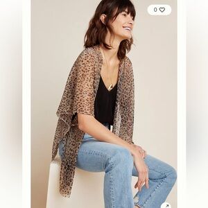 Anthropologie Akemi + Kin Jessie Leopard Kimono One Size